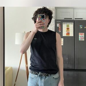 Black Sleeveless Shirt